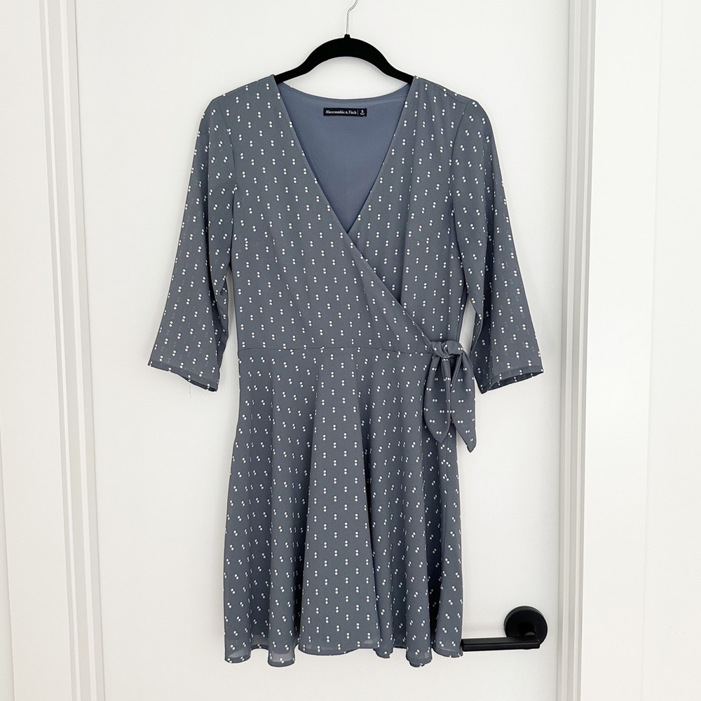 Abercrombie & Fitch Polka Dot Dress with Front Tie Detail